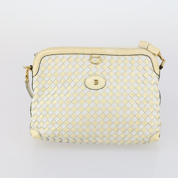 BALLY Tote Bag Leather Canvas 4 Set Red Beige cream Auth ti3468