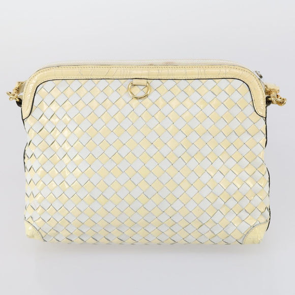 BALLY Tote Bag Leather Canvas 4 Set Red Beige cream Auth ti3468