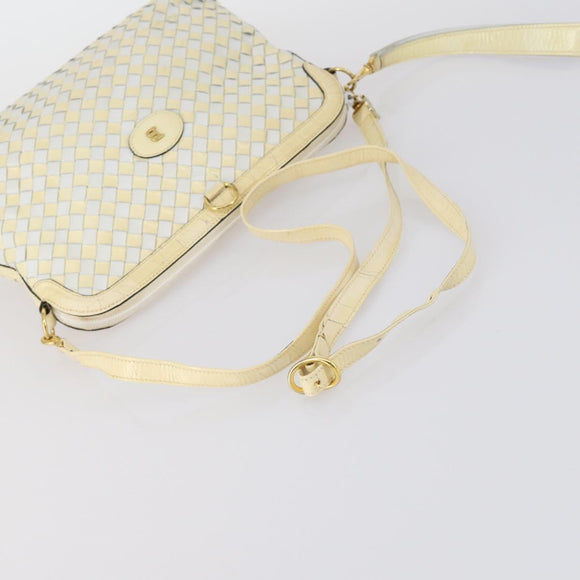 BALLY Tote Bag Leather Canvas 4 Set Red Beige cream Auth ti3468