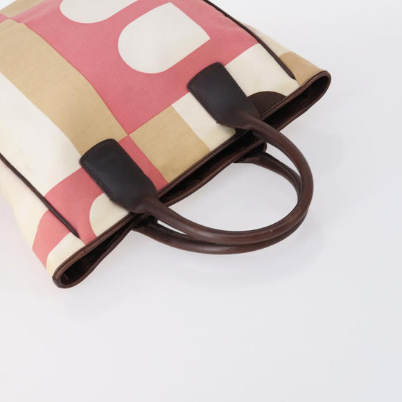 BALLY Tote Bag Leather Canvas 4 Set Red Beige cream Auth ti3468