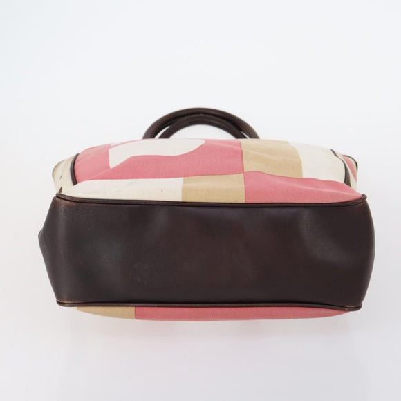 BALLY Tote Bag Leather Canvas 4 Set Red Beige cream Auth ti3468