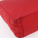 PRADA Tote Bag Nylon Red Silver Auth ti3470-16