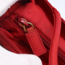 PRADA Tote Bag Nylon Red Silver Auth ti3470-18