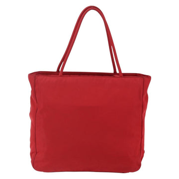 PRADA Tote Bag Nylon Red Silver Auth ti3470 - 0