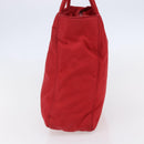 PRADA Tote Bag Nylon Red Silver Auth ti3470-4