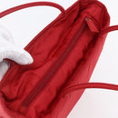 PRADA Tote Bag Nylon Red Silver Auth ti3470-6