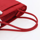 PRADA Tote Bag Nylon Red Silver Auth ti3470-7