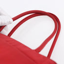 PRADA Tote Bag Nylon Red Silver Auth ti3470-8