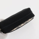 BURBERRY Nova Check Handkerchief Pouch Nylon 2 Set Black Beige Auth ti3471-5