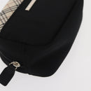 BURBERRY Nova Check Handkerchief Pouch Nylon 2 Set Black Beige Auth ti3471-7