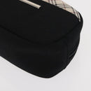BURBERRY Nova Check Handkerchief Pouch Nylon 2 Set Black Beige Auth ti3471-14