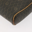 Christian Dior Honeycomb Canvas Shoulder Bag PVC Gray Gold Auth ti3472-14