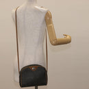 Christian Dior Honeycomb Canvas Shoulder Bag PVC Gray Gold Auth ti3472-20