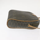 Christian Dior Honeycomb Canvas Shoulder Bag PVC Gray Gold Auth ti3472-3