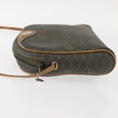 Christian Dior Honeycomb Canvas Shoulder Bag PVC Gray Gold Auth ti3472-4