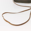 Christian Dior Honeycomb Canvas Shoulder Bag PVC Gray Gold Auth ti3472-7