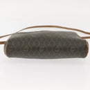 Christian Dior Honeycomb Canvas Shoulder Bag PVC Gray Gold Auth ti3472-5