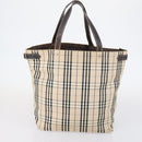 BURBERRY Nova Check Blue Label Tote Bag Canvas 3 Set Beige Auth ti3475-16