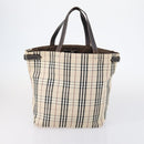 BURBERRY Nova Check Blue Label Tote Bag Canvas 3 Set Beige Auth ti3475-17