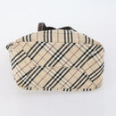 BURBERRY Nova Check Blue Label Tote Bag Canvas 3 Set Beige Auth ti3475-21