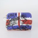 BURBERRY Blue Label Wallet Bag Canvas Leather PVC 7 Set Beige Black Auth ti3476-7