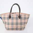 BURBERRY Nova Check Blue Label Bag Nylon 3 Set Beige Blue Bink Auth ti3477-10
