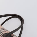 BURBERRY Nova Check Blue Label Bag Nylon 3 Set Beige Blue Bink Auth ti3477-13