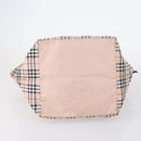 BURBERRY Nova Check Blue Label Bag Nylon 3 Set Beige Blue Bink Auth ti3477-14