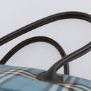 BURBERRY Nova Check Blue Label Bag Nylon 3 Set Beige Blue Bink Auth ti3477-20