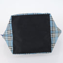 BURBERRY Nova Check Blue Label Bag Nylon 3 Set Beige Blue Bink Auth ti3477-21