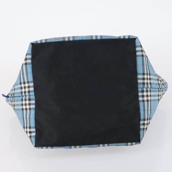 BURBERRY Nova Check Blue Label Bag Nylon 3 Set Beige Blue Bink Auth ti3477