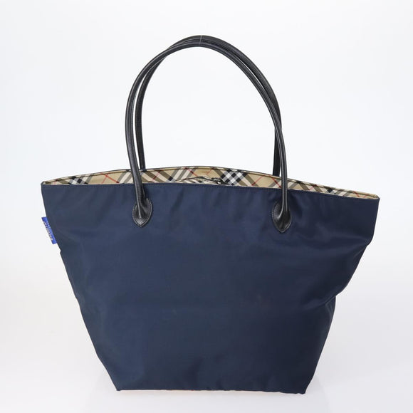 BURBERRY Nova Check Blue Label Bag Nylon 3 Set Beige Blue Bink Auth ti3477