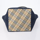 BURBERRY Nova Check Blue Label Bag Nylon 3 Set Beige Blue Bink Auth ti3477-7