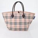 BURBERRY Nova Check Blue Label Bag Nylon 3 Set Beige Blue Bink Auth ti3477-9