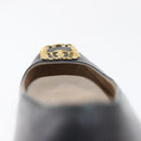 Salvatore Ferragamo Pumps Leather Black Gold Auth ti3478-19