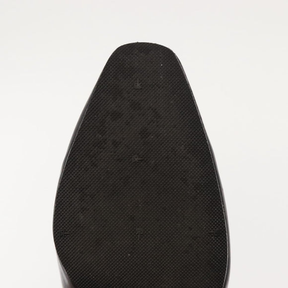 Salvatore Ferragamo Pumps Leather Black Gold Auth ti3478