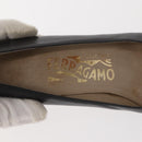 Salvatore Ferragamo Pumps Leather Black Gold Auth ti3478-33