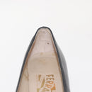 Salvatore Ferragamo Pumps Leather Black Gold Auth ti3478-35