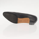 Salvatore Ferragamo Pumps Leather Black Gold Auth ti3478-7