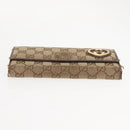 GUCCI GG Canvas Wallet 2Set Beige Auth ti3479-15