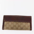 GUCCI GG Canvas Wallet 2Set Beige Auth ti3479-3