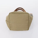 BURBERRY Nova Check Black Blue Label Bag Nylon Canvas 3 Set Brown Auth ti3481-14