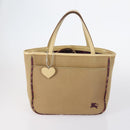 BURBERRY Nova Check Black Blue Label Bag Nylon Canvas 3 Set Brown Auth ti3481-2