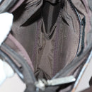 BURBERRY Nova Check Black Blue Label Bag Nylon Canvas 3 Set Brown Auth ti3481-22