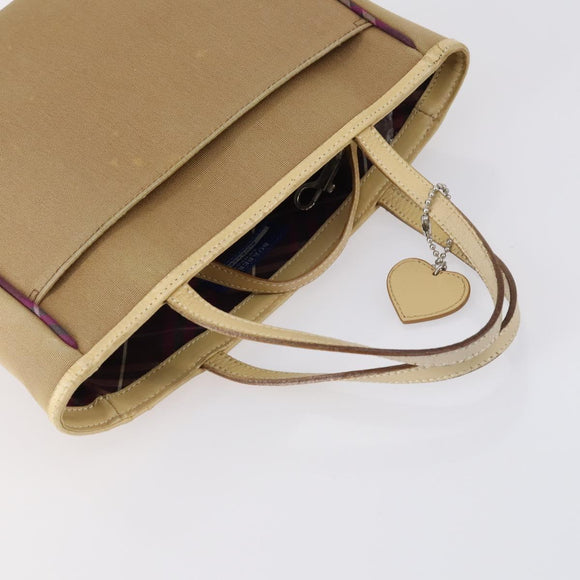 BURBERRY Nova Check Black Blue Label Bag Nylon Canvas 3 Set Brown Auth ti3481