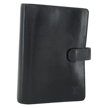 LOUIS VUITTON Epi Agenda MM Day Planner Cover Black R20042 LV Auth ti3482