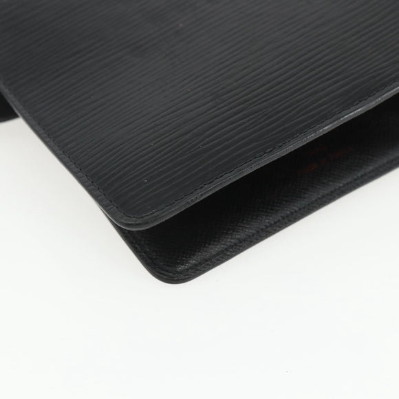 LOUIS VUITTON Epi Agenda MM Day Planner Cover Black R20042 LV Auth ti3482