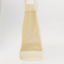 GUCCI Mesh Tote Bag Leather Vinyl Beige Silver 002 1705 0405 Auth ti3484-3