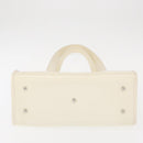 GUCCI Mesh Tote Bag Leather Vinyl Beige Silver 002 1705 0405 Auth ti3484-5