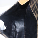 FENDI Zucca Canvas Shoulder Bag PVC Black Brown gold Auth ti3485-11
